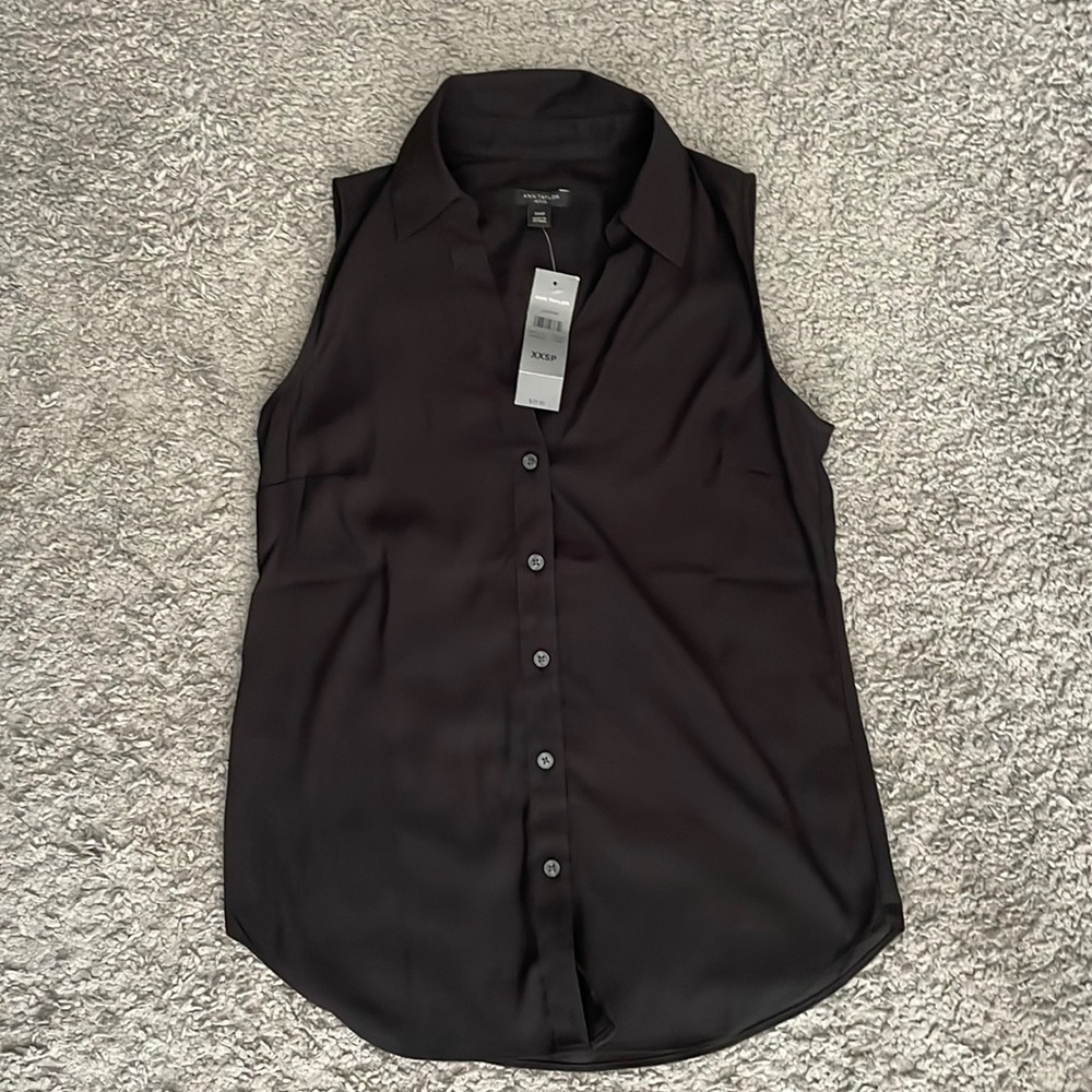 NEW Ann Taylor black sleeveless top